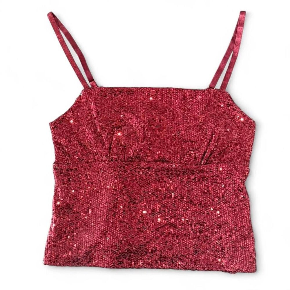 No-boundaries Women's Red and Burgundy Crop-top